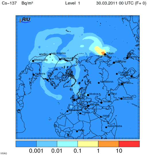 20110330,31,4-1 - Animated, Radioactive Iodine Levels and Global Circulation, Comprehensive Test Ban Test Station Metrics - uranium40_02